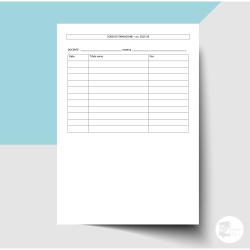 Tabulario formativo per docenti