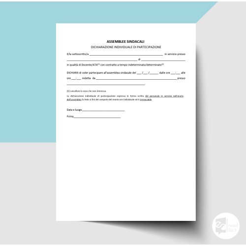 Partecipazione assemblee sindacali per docente