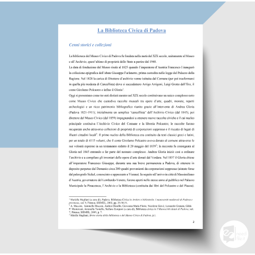 Tesina sulla biblioteca civica di Padova
