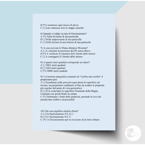 Quiz catasto terreni