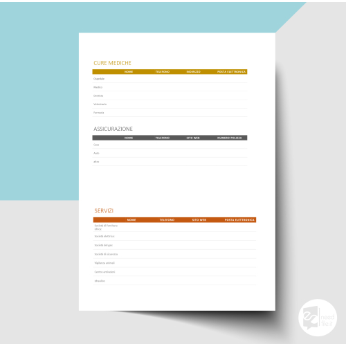 Elenco dei contatti di emergenza