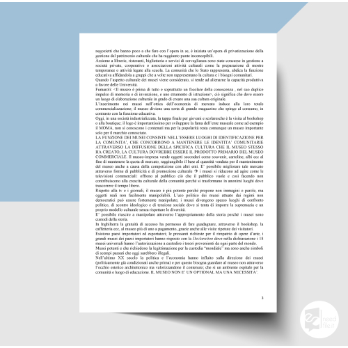 Tre idee di museo riassunto