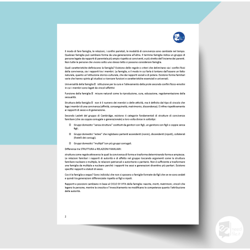 Sociologia della famiglia concetti chiave - Saraceno Naldini