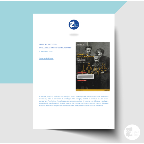 Famiglia e sociologia concetti chiave - Censi
