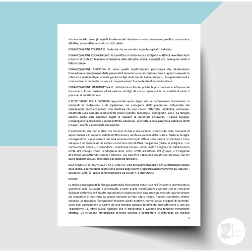 Famiglia e sociologia concetti chiave - Censi