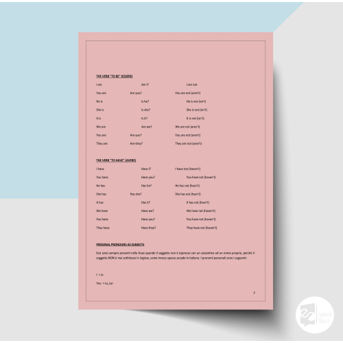 Esercizi di grammatica inglese facile
