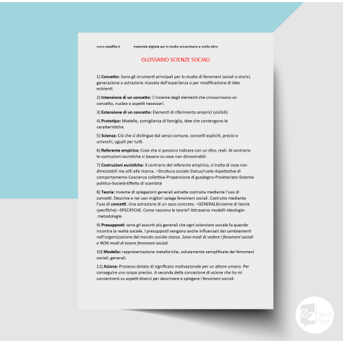 Glossario di scienze sociali