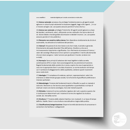 Glossario di scienze sociali