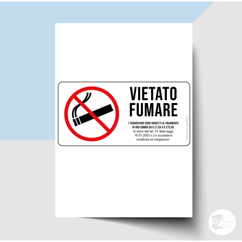 Cartello vietato fumare