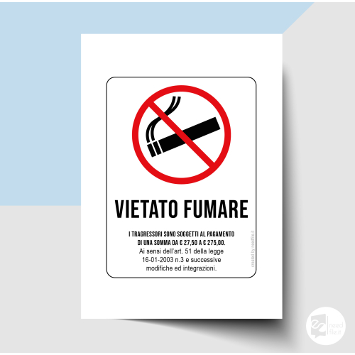 Cartello vietato fumare
