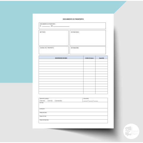 Documento di trasporto DDT
