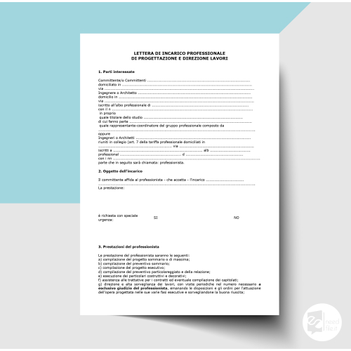 Lettera di incarico professionale