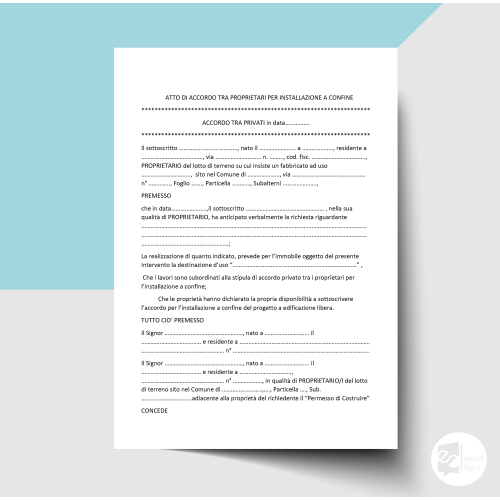 Atto di accordo tra proprietari