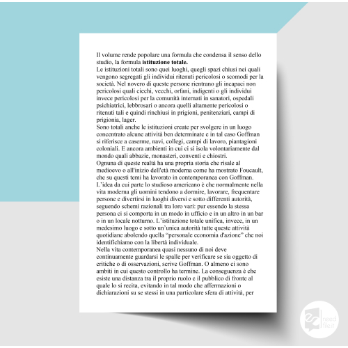 Basaglia e Goffman concetti sui manicomi