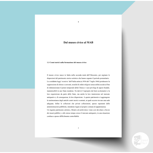 Tesi Museo, biblioteca e archivio diocesani