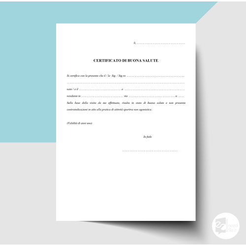 Certificato di buona salute
