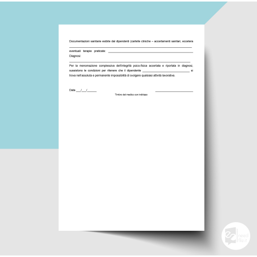 Certificato pensione di invalidità