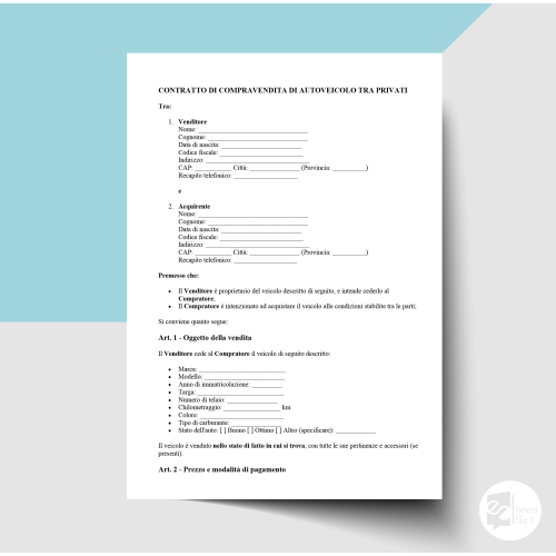 Compravendita veicolo tra privati