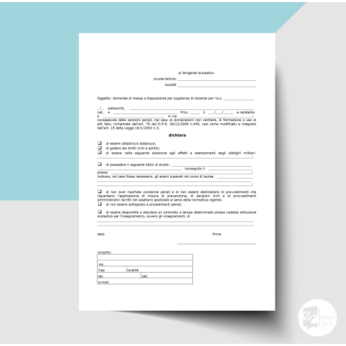 MAD 2025 messa disposizione supplenze