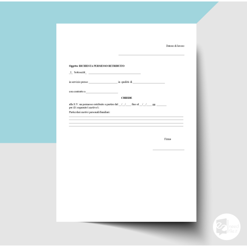 Richiesta permesso retribuito