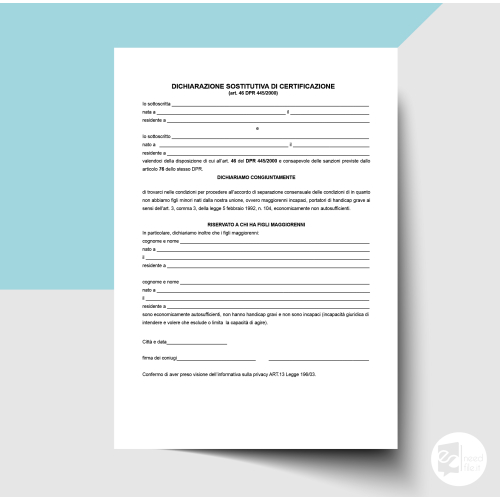 Separazione consensuale