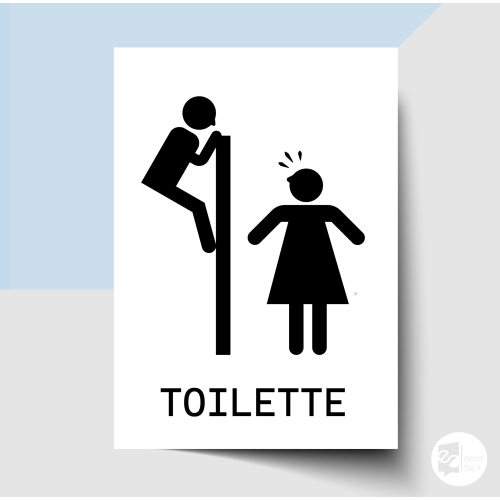 Cartello humor toilette