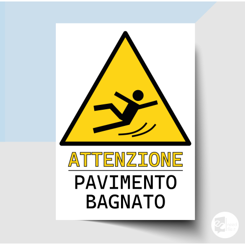 Cartello pavimento bagnato v.1