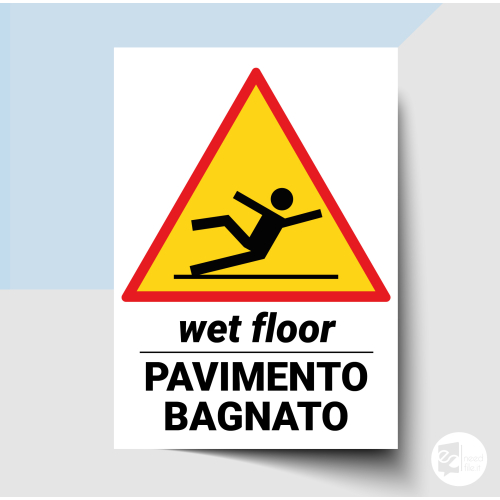 Cartello pavimento bagnato v.2